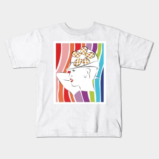 Sixties Fashion Elegant Woman Kids T-Shirt